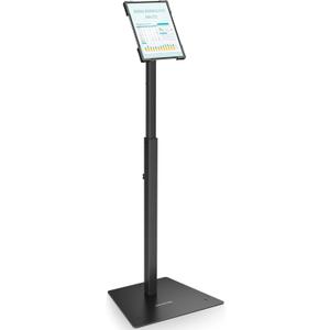 AboveTEK Security iPad Kiosk Floor Stand, Anti-Theft POS Tablet Stands for Retail Business, Height Adjustable Tablet Floor Stand, 360 Swivel Universal Locking Holder Fits 9.7"-13" iPads/iPad Pro/Air (Black)