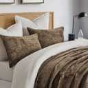 EverGrace Velvet Quilt Set King Size, Luxurious Soft Quilted Bedding Sets, Lightweight Velvet Comforter for All Season, Striped Channel Bedspread Coverlet with 2 Shams, Mushroom Brown