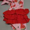 Newborn Baby Girl Swimsuit Toddler Bathing Suit One Piece Ruffle Short Sleeve Baby Swim Suit Infant Swimwear (12-18 Months, Watermelon Red)