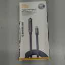 240W USB C to USB C Ultra Fast Charging Cable with Invisible Stand Flat Phone Charger 90 Degree Right Angle Plug T Shaped Foldable Stand Multi Functional Cord Black 4.9 Ft