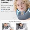 Neck Travel Pillow - Memory Foam Travel Pillow for Airplane, Washable Comfortable Breathable Cover, 360 Degree Support Ergonomic Design Best for Travel, Flight, Train, Car, Sleeping