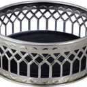 Silver Wine Bottle Coaster Elegant Handmade Wine Accessory for Table Protection & Home Bar Entertaining