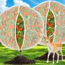 8FT x 8FT Fruit Tree Netting with Zipper and Drawcord, 2Pcs Garden Plant Net Pest Barrier Bag, Insect Bird Mesh Netting Cover for Protect Vegetables Flower Blueberry