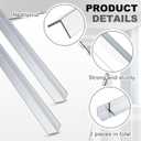 Blulu 2 Pcs Aluminum Angle Stock 48" Long x 3/5" Wide x 1/16" Thick, Aluminum Angle Iron Trim Angled Metal Bar