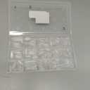 UNA GELLA Short Oval Round Nail Tips, 312Pcs Short Oval Nail Tips, 15 Sizes Full Matte Surface Clear Nail Tip No Need to File for Nail Extension DIY Salon