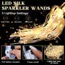 144PCS Wedding Wands Kit, 72 LED Light Up Wands & 72 Glow Sticks, 3 Modes