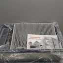 Cat Litter Box Stainless Steel Enclosure, Comfortable Space for Large Cats and Kittens, Easy to Clean Smooth Surface, Durable Metal Build with Cover, Litter Pad, Footboard and Shovel (Dark Gray)