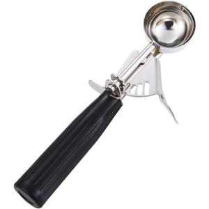 Cookie Scoop - #40 (0.78 oz) - Disher, Portion Scoop, Food Scoop - Portion Control - 18/8 Stainless Steel, Black Handle