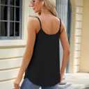 Womens Floral Crewneck Summer Tank Tops 2025 Loose Fit Sleeveless Shirts Casual Flowy Tunic Cami Top (Black)