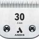 Andis 64075 Ultra Edge Dog Clipper Blade - Constructed of Carbonized Steel, Exclusive Hardening Process with Long-Lasting Sharp Edges, 1/50-Inch Cut Length - for Larger Animals, Size-30, Chrome