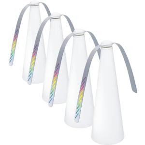 Fly Fans for Outdoor Tables, with Twin Blades; Battery Powered; Suitable for outdoor picnics, BBQ, gatherings, restaurants, kitchens (White, 4 PCS)