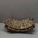 CENBOSS Rattan Christmas Tree Collar, Wicker Tree Skirt & Stand Base Cover (Black Wash, 24 inch)