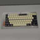 dagaladoo Low Profile PBT keycaps,Doubleshot keycaps for Mechanical Keyboard,138-keys Black/Beige Keyboard Key caps, for Mechanical Keyboard, Compatible with ANSI/ISO,TKL, Full-Sized Layout
