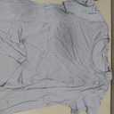 Rnxrbb Summer Maternity Nursing Shirts for Breastfeeding Tops Short Sleeve Postpartum Sets Clothes 3 Pack for Women,Black&Light Gray&Gray Blue XS