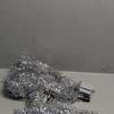 Santanelo 4ft Lighted Silver Artificial Christmas Tree with Lights,Snowy Artificial Xmas Tree, Not Pre-lit Small Xmas Pine Tree for Home Office Party Decor (Sliver)