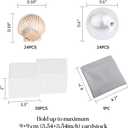 UNIQOOO 24Pcs Decorative Gold Shell Place Card Holders Bulk, Scallop Name Card Stands Set, for Beach Wedding Decor Coastal Favors, Table Setting, Business Card, Name Tag, Party Food Labels
