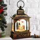 Musical Lighted Snow Globe with Snowman & Cardinal, 6H Timer, USB&Battery Operated, Clear Plastic Classic Snow Globe for Christmas Decoration and Gifts