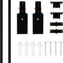 H Track Lighting Rails 6.6FT H Type Track Rails Kit with End Caps and Live End Feed Connector, Compatible with Single Circuit 120V H Style Track System and Heads, Black