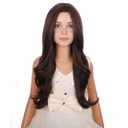 PATTNIUM Brown Wig for Kids Child Dark Brown Wig Long Curly Wavy Girls Middle Part Synthetic Wigs