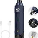 Casfuy 6-Speed Dog Nail Grinder - Newest Enhanced Pet Nail Grinder Super Quiet Rechargeable Electric Dog Nail Trimmer Painless Paws Grooming & Smoothing Tool for Large Medium Small Dogs (Blue)