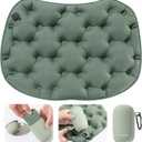 Inflatable Seat Cushion, Lightweight Portable Air Cushion with Pump, Airplane Seat Pad for Flights Pressure Relief, Waterproof Chair Pad, Stadium Cushions for Travel, Camping, Hiking(Green)