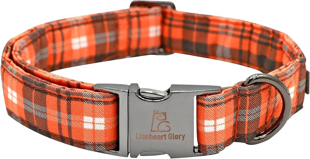 Lionheart Glory Premium Fall Dog Collars Thanksgiving Holiday Collar Dog Heavy Durable Comfortable Adjustable Dog Collar for Large Collar Dogs Boys Dog Collar Cute Collars Pet Gift (Large (Pack of 1)