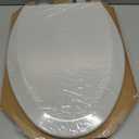 Bemis 1500EC Durable Wood Toilet Seat with Easy Clean Hinges, Made in USA, Elongated, Ice Grey