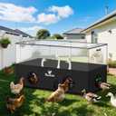 Pawaboo Small Animal Playpen, Foldable Pet Playpen Cage Tent for Puppy Kitten Guinea Pig Rabbit Chicken Hamster Indoor Outdoor Use, Pet Fence with Breathable Mesh Wall and Bottom, Black