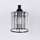 12V RV Wall Light Fixture with Metal Cage and Crystal Shade (Bulb Included), 12V RV Interior Light Fixture with On&Off Switch, 3000K Decorative Interior Light for Motorhome, Trailer