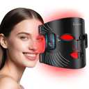 Wireless LED Face Mask, Cordless Red Light Facial Mask with Even LED Coverage, Wearable Skincare Mask for At-Home Self Care
