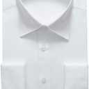 Alimens & Gentle French Cuff Regular Fit Dress Shirts (Cufflink Included) (22" Neck 35"-36" Sleeve, White)