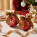 2 x Christmas Ribbon for Gift Wrapping - Khaki Velvet Ribbon 3/8" * 10 Yards - Vintage Christmas Ornaments Decor Bows Making - Christmas Tree Ribbon