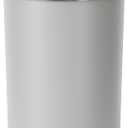 UMBRA Venti Kitchen Trash Can with Swing Top Lid, Large 16-Gallon (62 L) Capacity, Grey/Nickel