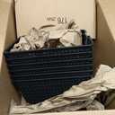 Set of 6 Baskets For Organizing, Plastic Storage Bins and Small Basket for Organization and Storage Shelves Drawers Desktop Closet Playroom Classroom Office, Black