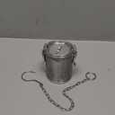 AUNMAS Stainless Steel Seasoning Strainer, Tea Strainer Infuser with Chain, Soup Seasonings Seperation Basket Filter Tea Steeper for Brew Tea (1#)