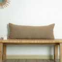 Boucle Lumbar Pillow Cover 14x36 inch, Brown Textured Throw Pillow Cover Cushion Case for Sofa Bed Couch Living Room, Pack of 1 (Cover Only)