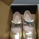 Kiderence Toddler Girls Dress Shoes Little Kids Mary Janes Gold Ballet Flats Toddler 11 (Gold)