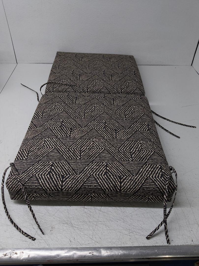 ESSENTIALS Outdoor Essentials Dining Chair Cushion, 20 x 41, Zaire Black Cushion for Patio Furniture