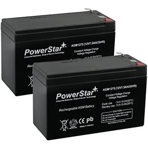 PowerStar APC RBC124 Replacement Battery Kit - -APC BR1300G - (APC RBC124 Compatible)-2Pack