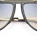 Pro Acme Oversized Aviator Sunglasses for Women Men, 70s Retro Aviators Style with Tangle Free Top Bar Design