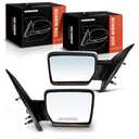 A-Premium Pair (2) Driver and Passenger Side Power Door Mirror - Compatible with Ford F-150 2011-2014 - Heated Power Folding Chrome Outside Rear View Mirror w/Turn Signal & Drive Blind Spot Glass