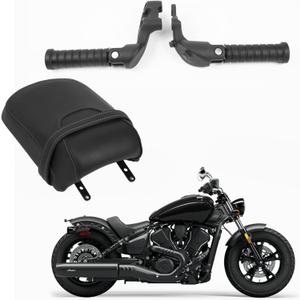Passenger Seat and Passenger Pegs Kit for Indian Scout Bobber 2025, Motorcycle Rear Seat and foot pegs fit for 2025 Scout Sixty Classic/Scout Sixty Bobber