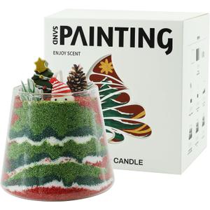Trez Treamer Candle Making Kit for Christmas,DIY Soy Wax with Aromatherapy Candle Sand Wicks(Christmas Tree)