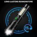 Kmivo Rechargeable LED Flashlights High Lumens - 99,000 lm Super Bright Flash Light with 6 Modes, Adjustable Light, Powerful Handheld Linternas for Home, Camping（2 Packs, Small