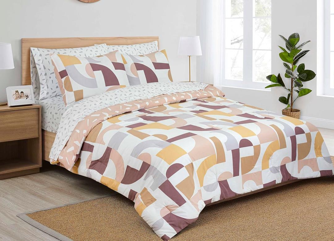 Geo Reversible Bed in A Bag, Queen (Multicolor)