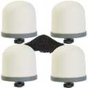 Huining 4PCS Ceramic Dome Water Filter with Coconut Shell Activated Carbon Inside, for Water Pre-Filtration Filter Replacement 0.15 to 0.5 Micron Household Water Bucket Filtration System Water Pitcher