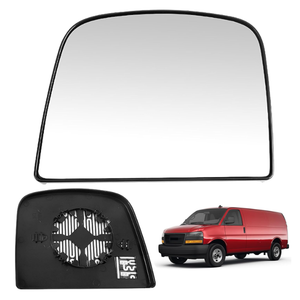 LHCDQSKCW Compatible with Chevrolet Chevy Express GMC Savana 2500 Van 20082021, Upper Passenger Right Side Mirror Glass, Heated Rear View Mirror with Backing Plate