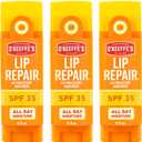 O'Keeffe's Lip Repair SPF 35 Lip Balm - Stick (3 Pack) - Sun-Safe Moisturizer for Extremely Cracked, Dry Lips