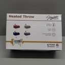 Homemate Heated Blanket Electric Throw - 50"x60" Heating Blanket Throw 1/2/4/6/8 Hours Auto-Off 10 Heat Levels Over-Heat Protection Soft Flannel Sherpa ETL Certification (Blue (Striped))