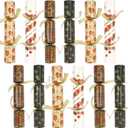 JOYIN 12 Pack Thanksgiving Party Table Favor No Snap No Popping with Party Hat, Joke & Gift Inside, Thanksgiving Holiday Traditions, Random gifts with Autumn Leaves, Pumpkin, Lettering Designs